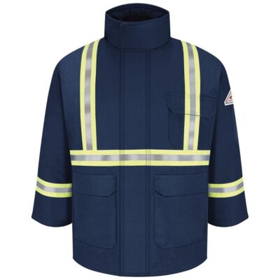 Men's Long Deluxe Parka With Reflective Trim - EXCEL FR® ComforTouch Thumbnail