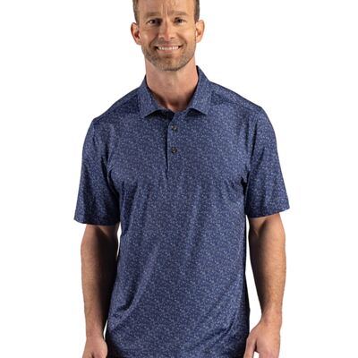 Cutter & Buck Pike Recycled Fern Print Mens Big & Tall Polo Thumbnail