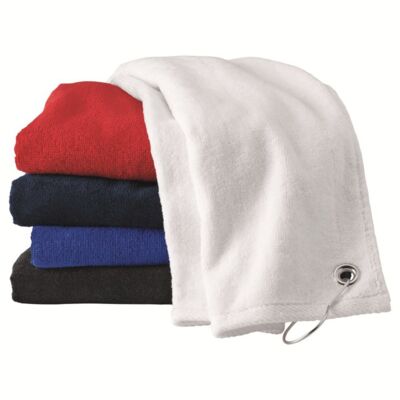 Velour Hemmed Towel with Grommet & Hook Thumbnail