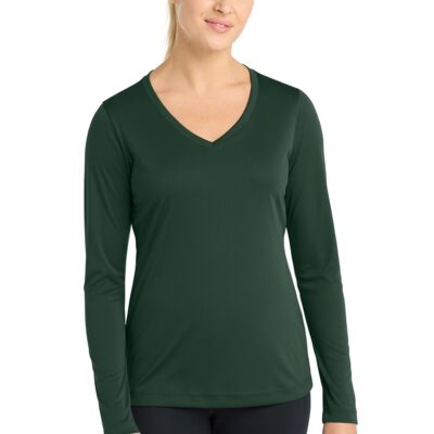 Ladies Long Sleeve PosiCharge ® Competitor V Neck Tee CLOSEOUT Thumbnail